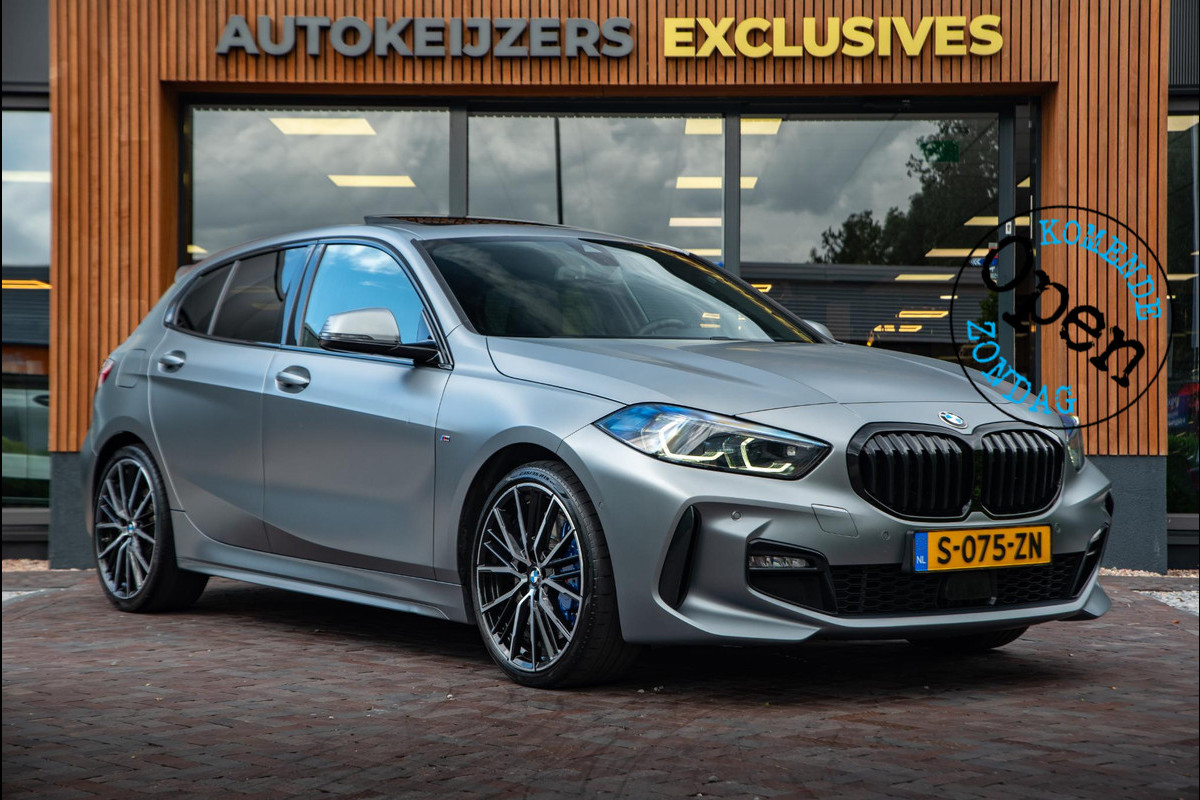 BMW 1-serie 118i Executive Frozen Grey M Pakket Panoramadak Cruise Clima 19''LM