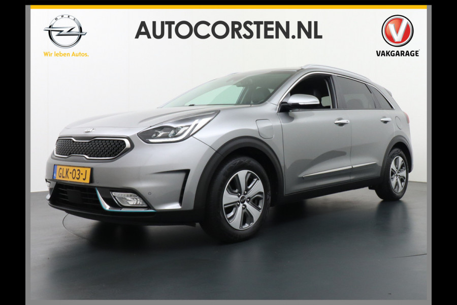 Kia Niro AUT. 6 141pk PHEV Leer+Elektr.+Verwarmd+Gekoeld/Geventileerd! Schuifdak Navi Apple Android Carplay AutoPilot Stuurbekr. Camera P Chroompack Priv.Glass Stuurverwarmd Licht+Regensensor trekhaak (1300kg trekgewicht /265Nm)k/ 37.000 nieuw !!