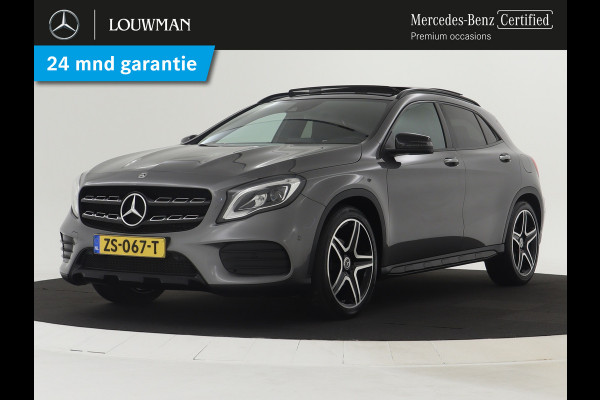 Mercedes-Benz GLA 180 AMG Automaat | AMG- Line In en exterieur | Achteruitrijcamera | Nightpakket | Navigatie | Panorama-schuifdak | inclusief 24 maanden MB Certified garantie voor Europa.