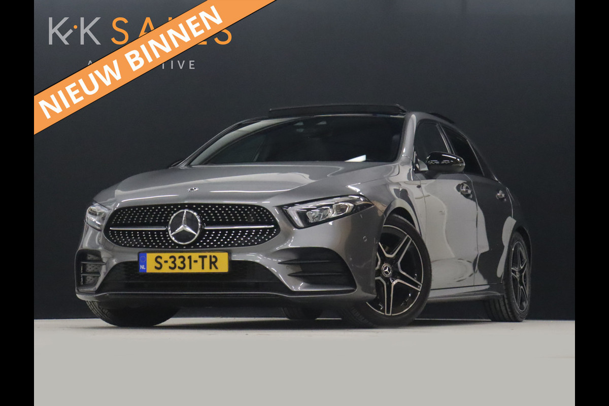 Mercedes-Benz A-Klasse 200 AMG Sport [SCHUIFKANTELDAK, SFEERVERLICHTING, ACHTERUITRIJCAMERA, STOELVERWARMING, FLIPPERS, LED, CRUISE, NIEUWSTAAT]