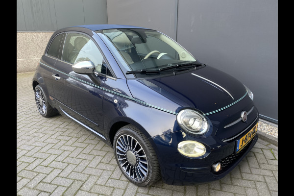 Fiat 500C Cabrio 0.9 TwinAir Turbo Riva Speciale unieke uitvoering! met E-Bedienbare kap / Int. met houtafwerking 105 pk Clim. control - ParkS-A - Navi - U-con. - Radio/USB/AUX/TEL/Blueth. - MFL-Stuurwiel - ML - LMV - L-Bekl. - CD+AB - Ramen E-VZ - Spiegels E-V=VW - B-Assist