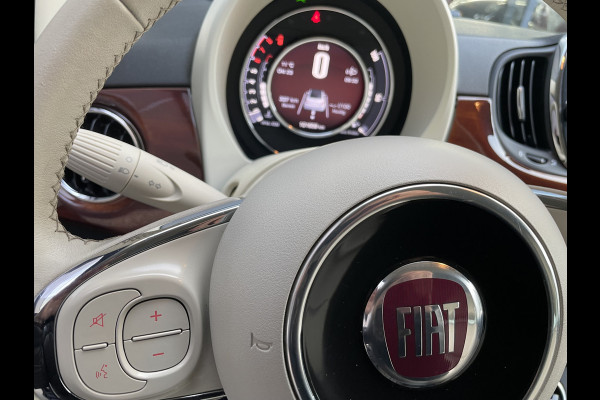 Fiat 500C Cabrio 0.9 TwinAir Turbo Riva Speciale unieke uitvoering! met E-Bedienbare kap / Int. met houtafwerking 105 pk Clim. control - ParkS-A - Navi - U-con. - Radio/USB/AUX/TEL/Blueth. - MFL-Stuurwiel - ML - LMV - L-Bekl. - CD+AB - Ramen E-VZ - Spiegels E-V=VW - B-Assist