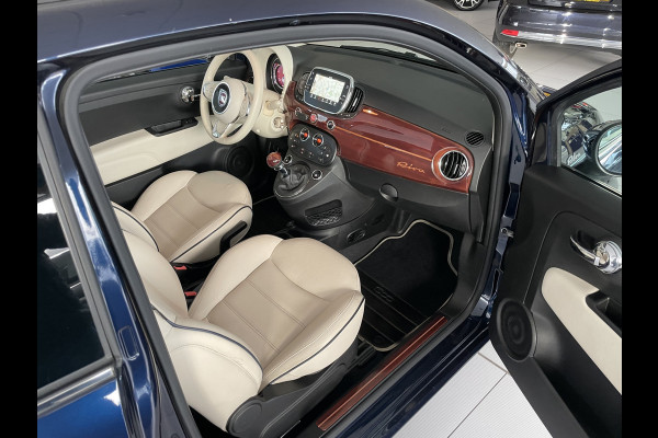 Fiat 500C Cabrio 0.9 TwinAir Turbo Riva Speciale unieke uitvoering! met E-Bedienbare kap / Int. met houtafwerking 105 pk Clim. control - ParkS-A - Navi - U-con. - Radio/USB/AUX/TEL/Blueth. - MFL-Stuurwiel - ML - LMV - L-Bekl. - CD+AB - Ramen E-VZ - Spiegels E-V=VW - B-Assist