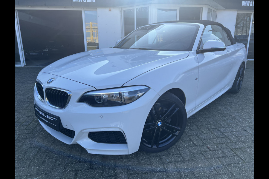 BMW 2 Serie Cabrio 218i High Executive M Sport Pakket, Leder, 18"LMV, Navigatie, Windscherm .Neem contact op en we maken een afspraak!