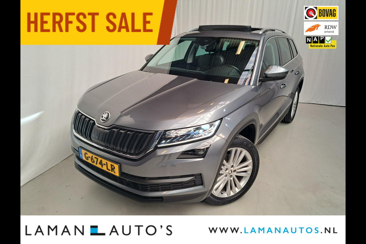 Škoda Kodiaq 1.5 TSI 150pk DSG Business Edition 7P Aut. | Open dak Halfleder CarPlay Canton ECC Navi LED ACC 19" LMV Camera BLIS Metallic | V