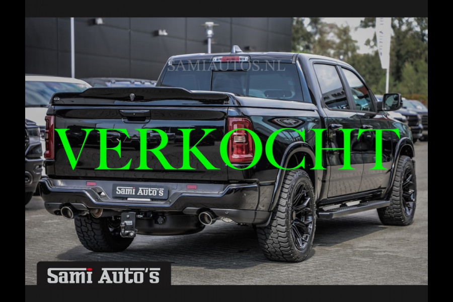 Dodge Ram PREMIUM NIGHT 2025 | BOM VOL + 14.4 INCH SCHERM BOM VOL | LUCHTVERING | HUD | HURRICAN 420PK 636 Nm TWIN TURBO | PRIJS MET LPG E DUBBELE CABINE | PICK UP | 5 PERSOONS | DC | GRIJSKENTEKEN | VOORRAAD NR 2228 - 7653