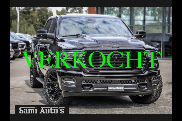 Dodge Ram PREMIUM NIGHT 2025 | BOM VOL + 14.4 INCH SCHERM BOM VOL | LUCHTVERING | HUD | HURRICAN 420PK 636 Nm TWIN TURBO | PRIJS MET LPG E DUBBELE CABINE | PICK UP | 5 PERSOONS | DC | GRIJSKENTEKEN | VOORRAAD NR 2228 - 7653