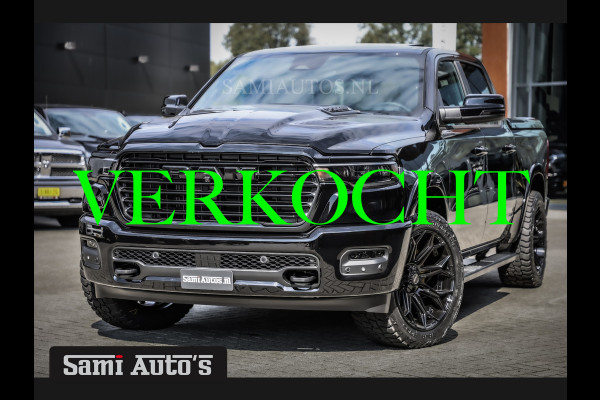 Dodge Ram PREMIUM NIGHT 2025 | BOM VOL + 14.4 INCH SCHERM BOM VOL | LUCHTVERING | HUD | HURRICAN 420PK 636 Nm TWIN TURBO | PRIJS MET LPG E DUBBELE CABINE | PICK UP | 5 PERSOONS | DC | GRIJSKENTEKEN | VOORRAAD NR 2228 - 7653