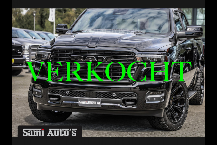 Dodge Ram PREMIUM NIGHT 2025 | BOM VOL + 14.4 INCH SCHERM BOM VOL | LUCHTVERING | HUD | HURRICAN 420PK 636 Nm TWIN TURBO | PRIJS MET LPG E DUBBELE CABINE | PICK UP | 5 PERSOONS | DC | GRIJSKENTEKEN | VOORRAAD NR 2228 - 7653