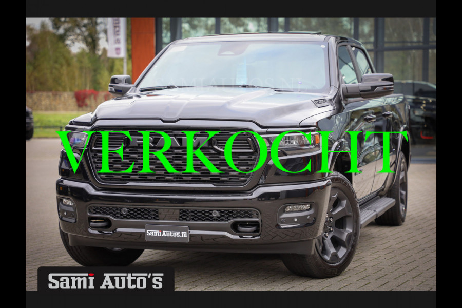 Dodge Ram ALL-IN PRIJS 2025 BIGHORN NIGHT HURRICAN 420PK 636 Nm TWIN TURBO | PRIJS MET LPG EN GARANTIE | DUBBELE CABINE | PICK UP | 5 PERSOONS | DC | GRIJSKENTEKEN | VOORAAD 2221 - 5259