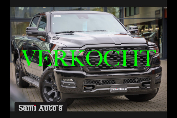 Dodge Ram ALL-IN PRIJS 2025 BIGHORN NIGHT HURRICAN 420PK 636 Nm TWIN TURBO | PRIJS MET LPG EN GARANTIE | DUBBELE CABINE | PICK UP | 5 PERSOONS | DC | GRIJSKENTEKEN | VOORAAD 2221 - 5259