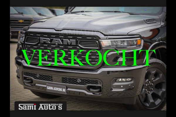 Dodge Ram ALL-IN PRIJS 2025 BIGHORN NIGHT HURRICAN 420PK 636 Nm TWIN TURBO | PRIJS MET LPG EN GARANTIE | DUBBELE CABINE | PICK UP | 5 PERSOONS | DC | GRIJSKENTEKEN | VOORAAD 2221 - 5259