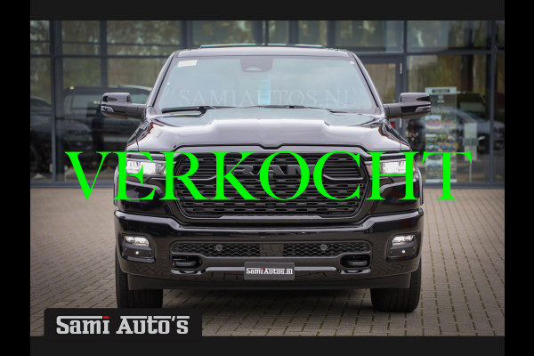 Dodge Ram ALL-IN PRIJS 2025 BIGHORN NIGHT HURRICAN 420PK 636 Nm TWIN TURBO | PRIJS MET LPG EN GARANTIE | DUBBELE CABINE | PICK UP | 5 PERSOONS | DC | GRIJSKENTEKEN | VOORAAD 2221 - 5259