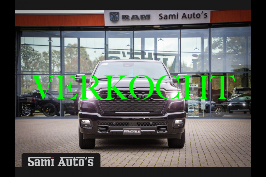 Dodge Ram ALL-IN PRIJS 2025 BIGHORN NIGHT HURRICAN 420PK 636 Nm TWIN TURBO | PRIJS MET LPG EN GARANTIE | DUBBELE CABINE | PICK UP | 5 PERSOONS | DC | GRIJSKENTEKEN | VOORAAD 2221 - 5259