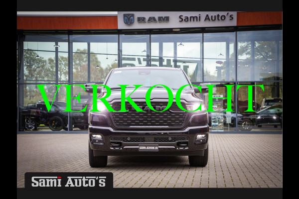 Dodge Ram ALL-IN PRIJS 2025 BIGHORN NIGHT HURRICAN 420PK 636 Nm TWIN TURBO | PRIJS MET LPG EN GARANTIE | DUBBELE CABINE | PICK UP | 5 PERSOONS | DC | GRIJSKENTEKEN | VOORAAD 2221 - 5259