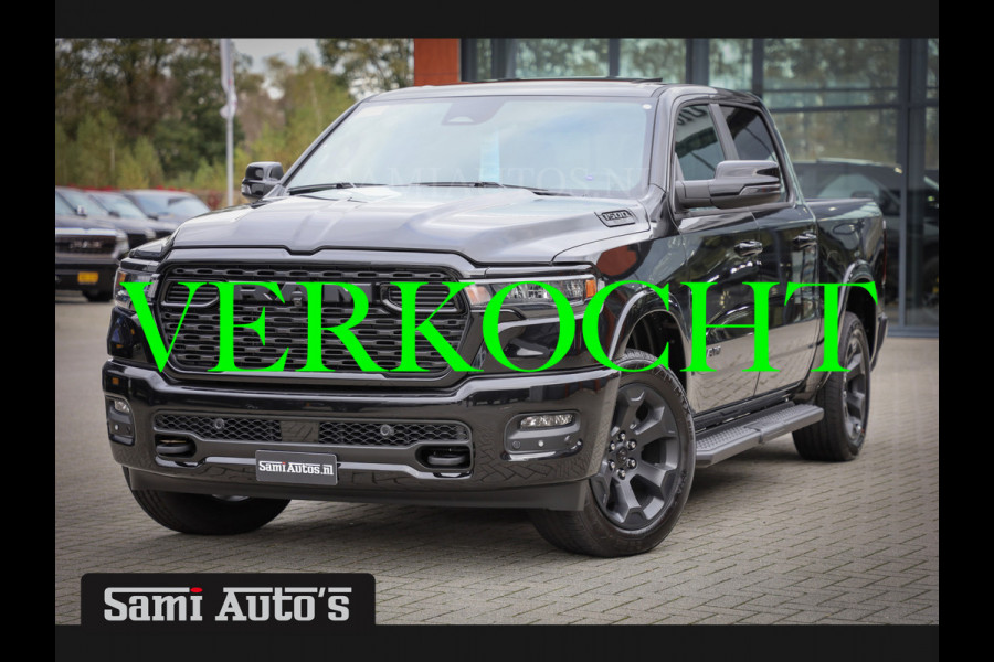 Dodge Ram ALL-IN PRIJS 2025 BIGHORN NIGHT HURRICAN 420PK 636 Nm TWIN TURBO | PRIJS MET LPG EN GARANTIE | DUBBELE CABINE | PICK UP | 5 PERSOONS | DC | GRIJSKENTEKEN | VOORAAD 2221 - 5259