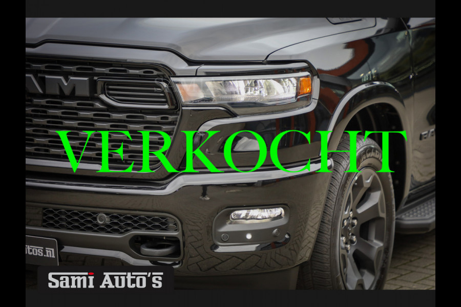 Dodge Ram ALL-IN PRIJS 2025 BIGHORN NIGHT HURRICAN 420PK 636 Nm TWIN TURBO | PRIJS MET LPG EN GARANTIE | DUBBELE CABINE | PICK UP | 5 PERSOONS | DC | GRIJSKENTEKEN | VOORAAD 2221 - 5259