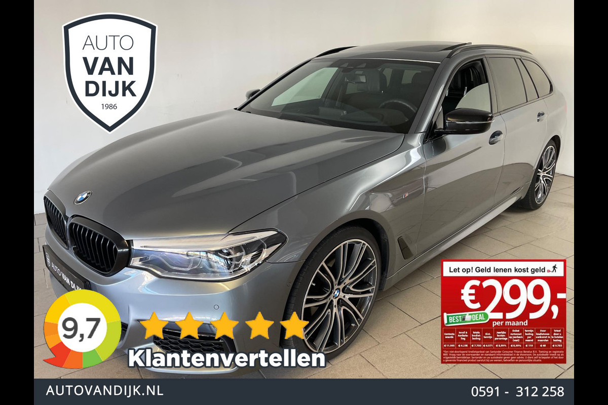 BMW 5 Serie Touring 520i High Executive M-PAKKET PANO MEM STOEL LEER 20 INCH VELG AIRCO CLIMA LED NIEUWSTAAT