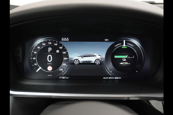 Jaguar I-PACE EV400 HSE NEW BATTERY! 90 kWh 400pk 4WD Active -Air-Suspension Gekoelde-Elektr.Leer-Sport-Comfort-stoel Pano.dak VirtualCockpit  Adaptive Dynamics Adaptive Surface Response actieve luchtvering! Head-up Display Meridan Surround Sound (825Watt!) Verwarmde Stuur Voorruit+Sproeiers Hill-Hold 4x4 AWD(4) wiel aandrijving Luchtvering Zwarte-Hemel Snelladen 104kw DC p/uur en thuisladen 1 fase max 7,4kw/uur bij 32a (of 3x16A omzetten naar 1x32A via de Ratio EV Transformer Charger zond