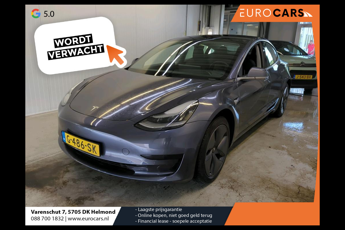 Tesla Model 3 Standard RWD Plus 60 kWh Navigatie Autopilot Panoramadak 360 camera Parkeersensoren Stoelverwarming Ledverlichting Leder Climate Control