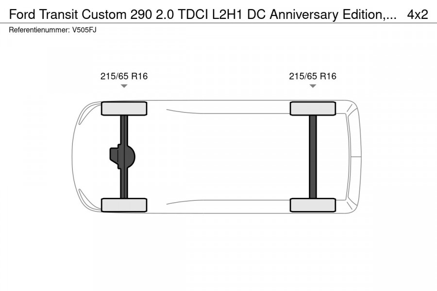 Ford Transit Custom 290 2.0 TDCI L2H1 DC Anniversary Edition, 2x schuifdeur, Leder, Dubbel Cabine