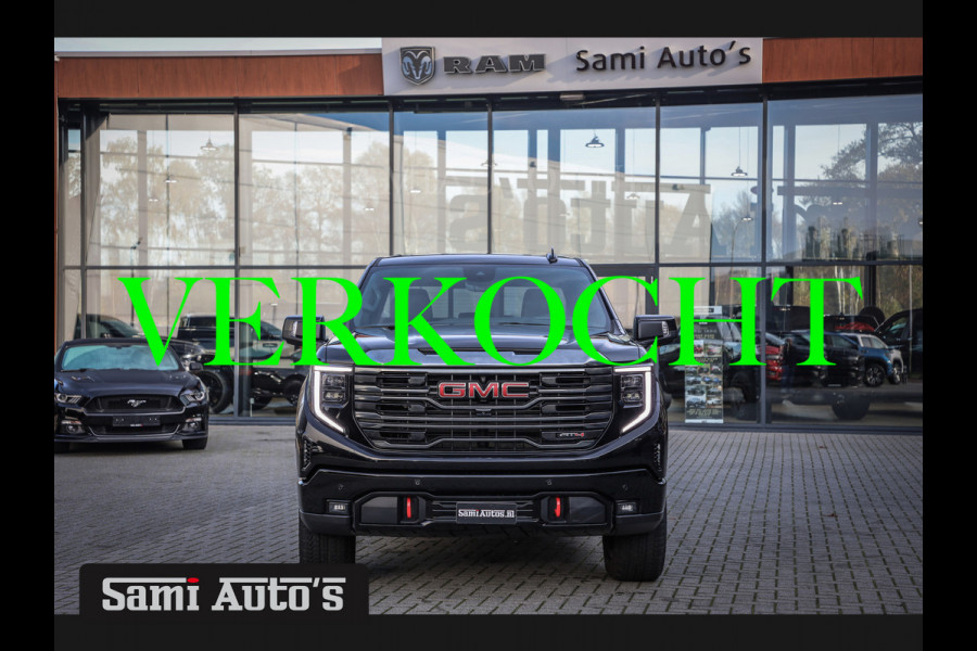 GMC Sierra AT4 | BLACK |  RIJKLAAR PRIJS  | LPG | VIRTUAL + HUD | BOM VOL | 360 CAM |  DC | DODGE RAM EN GMC DEALER NEDERLAND | 6.2 V8 4X4 | GRIJSKENTEKEN | DUBBELE CABINE | PICK UP | VOORRAAD 2247-  8372 |