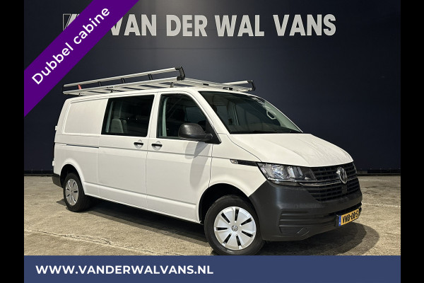 Volkswagen Transporter 2.0 TDI 150pk L2H1 Dubbele cabine Euro6 Airco | Navigatie | 2500kg Trekhaak | 5-Zits | imperiaal, cruisecontrol, apple carplay, android auto