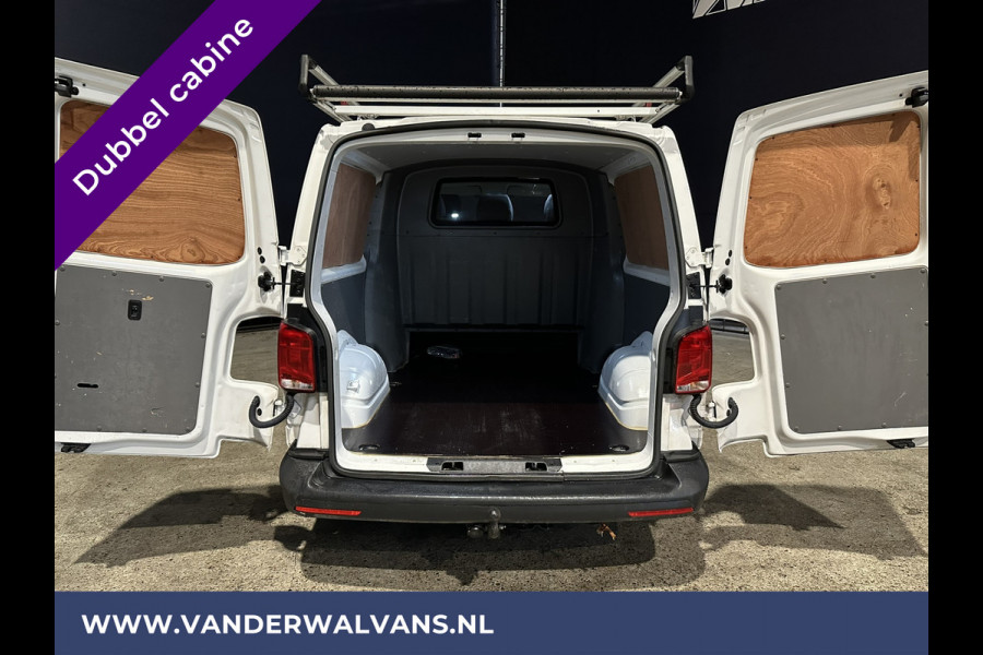 Volkswagen Transporter 2.0 TDI 150pk L2H1 Dubbele cabine Euro6 Airco | Navigatie | 2500kg Trekhaak | 5-Zits | imperiaal, cruisecontrol, apple carplay, android auto