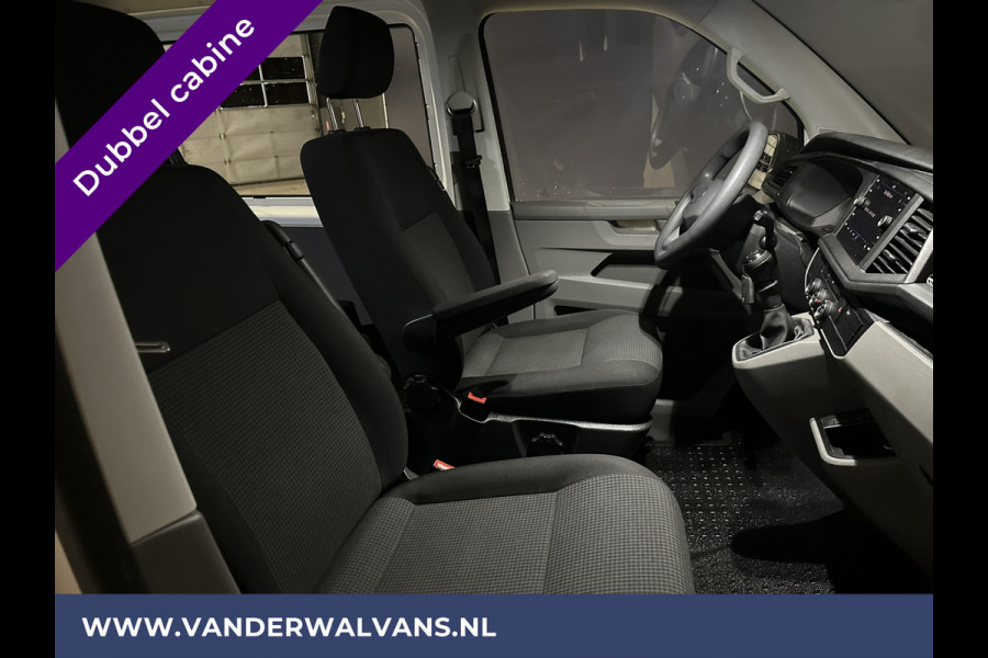 Volkswagen Transporter 2.0 TDI 150pk L2H1 Dubbele cabine Euro6 Airco | Navigatie | 2500kg Trekhaak | 5-Zits | imperiaal, cruisecontrol, apple carplay, android auto