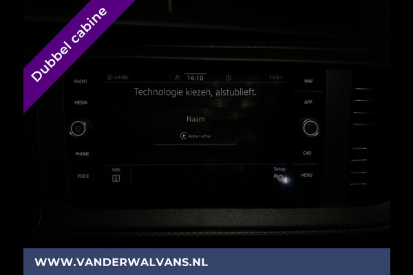 Volkswagen Transporter 2.0 TDI 150pk L2H1 Dubbele cabine Euro6 Airco | Navigatie | 2500kg Trekhaak | 5-Zits | imperiaal, cruisecontrol, apple carplay, android auto