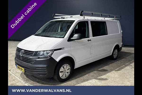 Volkswagen Transporter 2.0 TDI 150pk L2H1 Dubbele cabine Euro6 Airco | Navigatie | 2500kg Trekhaak | 5-Zits | imperiaal, cruisecontrol, apple carplay, android auto