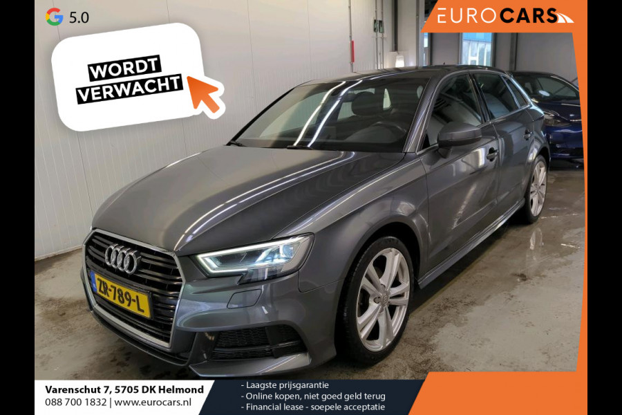 Audi A3 Sportback 1.5 TFSI CNG AUT NAV Sport S-Line Navigatie Parkeersensoren achter Cruise Control  Stoelverwarming 18"Lichtmetalen velgen Ledverlichting Climate Control