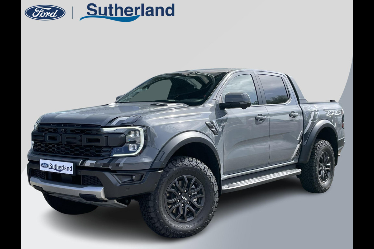 Ford Ranger 3.0 EcoBoost Raptor 288pk V6 Automaat | Rijklaar! | Conquer Grey Metallic | Raptor Pack   Nieuw Model | SYNC4 | 2.500kg Trekgewicht | Matrix LED Koplampen | Prijs incl. ombouwkosten Grijs Kenteken