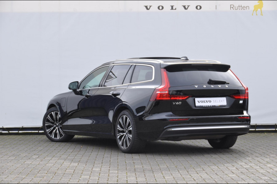 Volvo V60 T6 350pk Autmomaat Recharge AWD Plus Bright Pilot assist / Adaptive cruise control / Elektrische achterklep / Panoramadak / Keyless entry / Google services / Lederen bekleding /