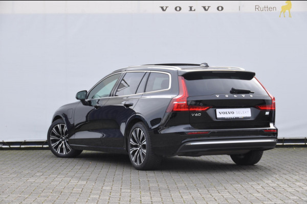 Volvo V60 T6 350pk Autmomaat Recharge AWD Plus Bright Pilot assist / Adaptive cruise control / Elektrische achterklep / Panoramadak / Keyless entry / Google services / Lederen bekleding /