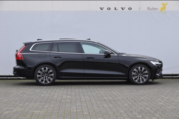 Volvo V60 T6 350pk Autmomaat Recharge AWD Plus Bright Pilot assist / Adaptive cruise control / Elektrische achterklep / Panoramadak / Keyless entry / Google services / Lederen bekleding /