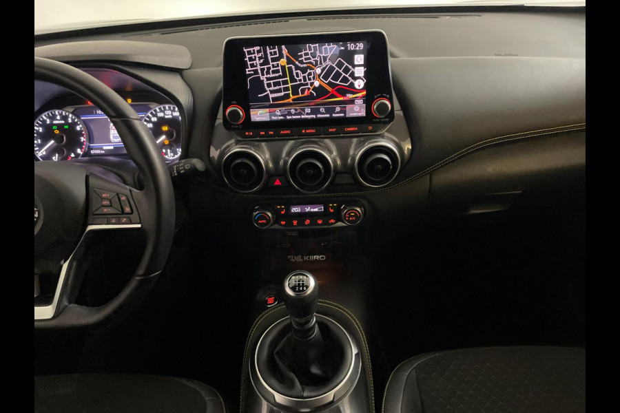 Nissan Juke 1.0 DIG-T Kiiro AIRCO CLIMA NAVI CRUISE ELEK RAMEN STOELVERW BLUETOOTH CAMERA CENT VERG PRIVACYGLAS NIEUWSTAAT