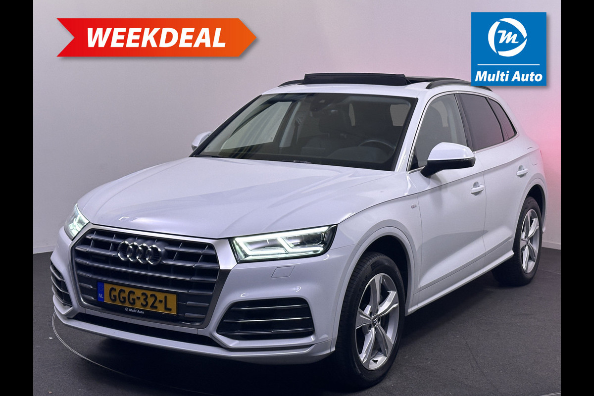 Audi Q5 50 TFSI e quattro S Line Plug In Hybrid PHEV | Panodak | Lederen Sportstoelen & Ventilatie | Camera | 19"L.M | Apple Carplay | Drive Select |