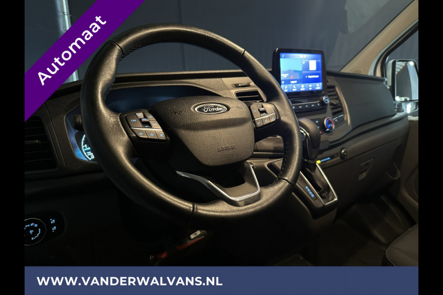 Ford Transit Custom 2.0 TDCI 130pk Automaat L1H1 inrichting Euro6 Airco | Navigatie | Trekhaak stoelverwarming, cruisecontrol, parkeersensoren, verwarmde voorruit, led, 3 zits