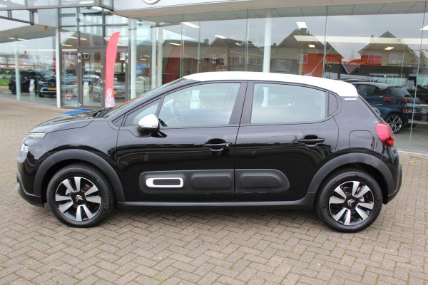 Citroën C3 1.2-110pk PureTech 'Feel Pack'. Fijne comfortabele wagen ! Airco, cruise cntrl, metallic lak, LM wielen, navigatie, parkeersensoren achter etc.