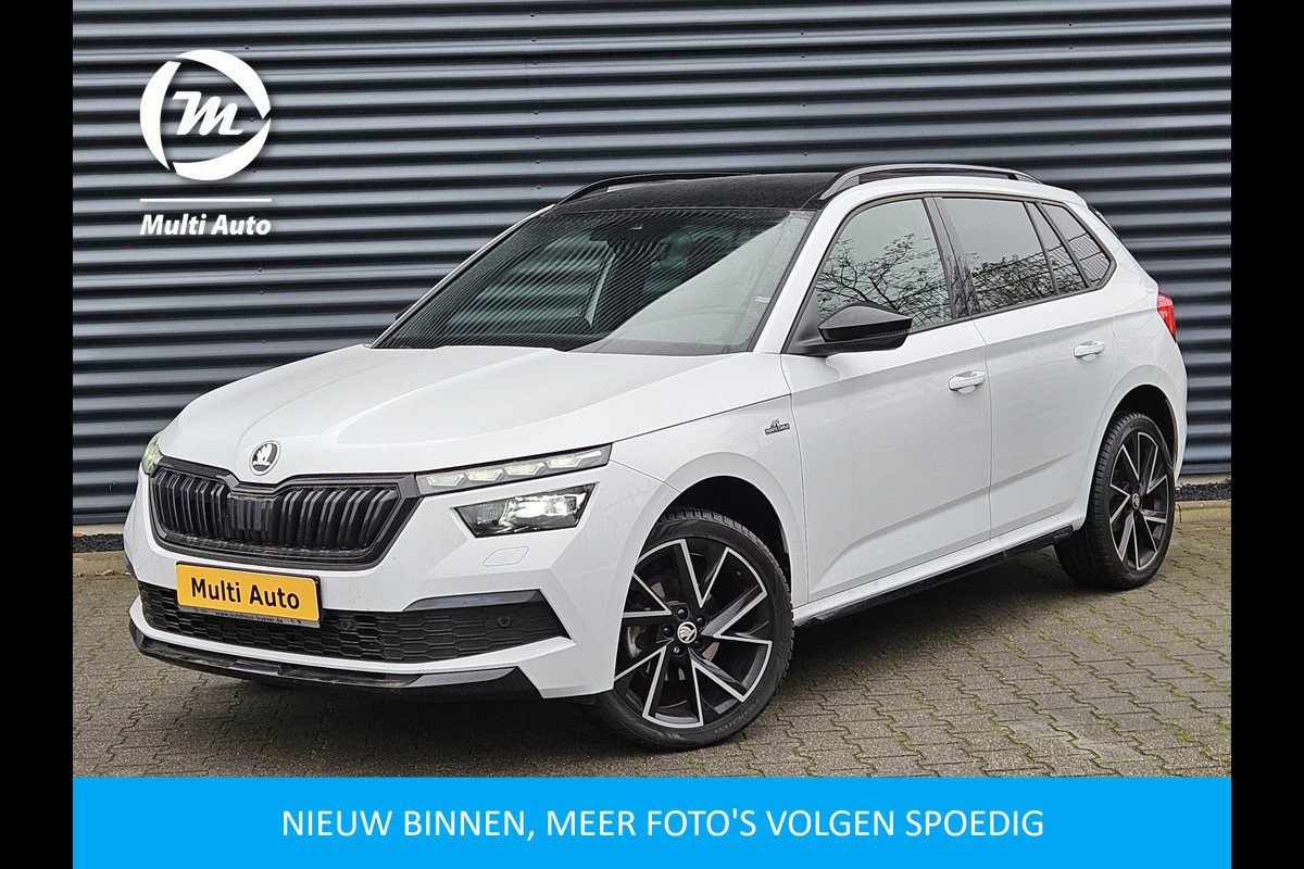 Škoda Kamiq 1.0 TSI Monte Carlo DSG | Trekhaak af Fabriek | Panodak | RS Sportstoelen Verwarmd | Keyless | Camera | Navi Full Map | El. Achterklep | Apple Carplay |