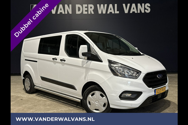 Ford Transit Custom 2.0 TDCI 130pk L2H1 Dubbele Cabine Euro6 Airco | 6-Zits | 2800kg Trekhaak | Navigatie Camera, Cruisecontrol, LED, Parkeersensoren, Stoelverwarming