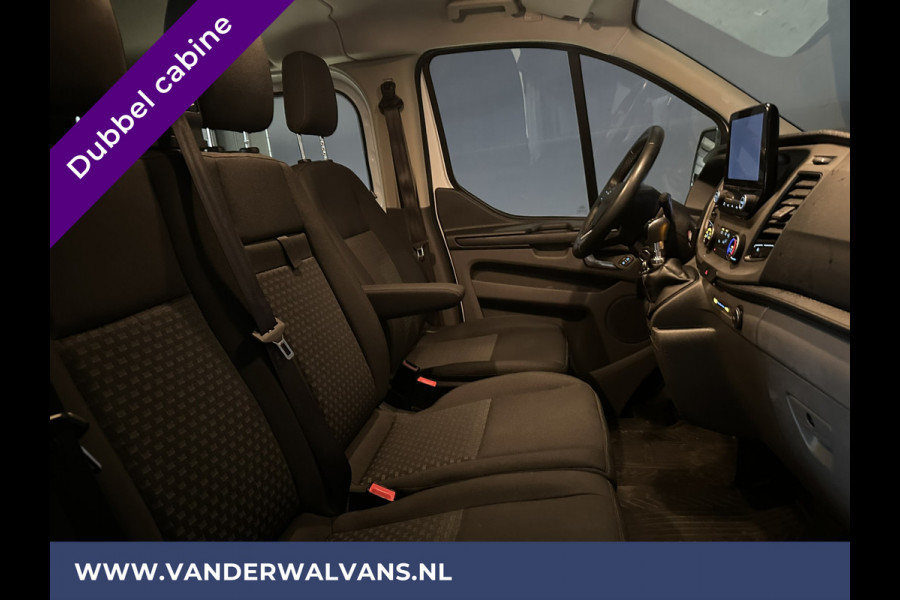 Ford Transit Custom 2.0 TDCI 130pk L2H1 Dubbele Cabine Euro6 Airco | 6-Zits | 2800kg Trekhaak | Navigatie Camera, Cruisecontrol, LED, Parkeersensoren, Stoelverwarming