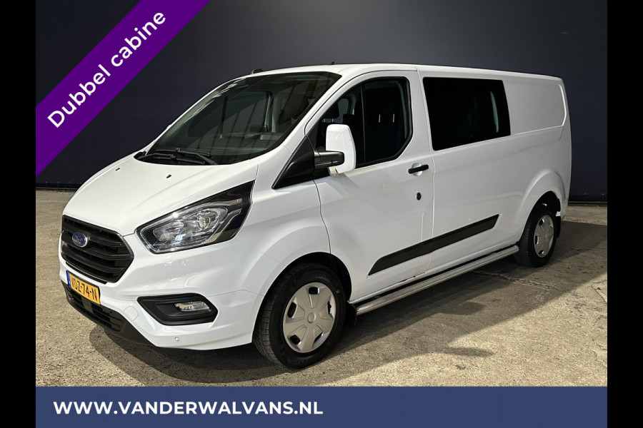 Ford Transit Custom 2.0 TDCI 130pk L2H1 Dubbele Cabine Euro6 Airco | 6-Zits | 2800kg Trekhaak | Navigatie Camera, Cruisecontrol, LED, Parkeersensoren, Stoelverwarming