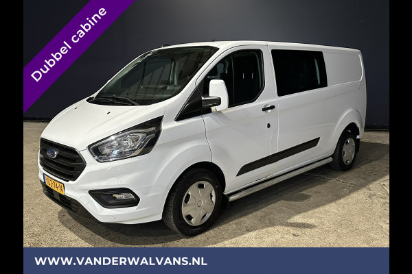 Ford Transit Custom 2.0 TDCI 130pk L2H1 Dubbele Cabine Euro6 Airco | 6-Zits | 2800kg Trekhaak | Navigatie Camera, Cruisecontrol, LED, Parkeersensoren, Stoelverwarming