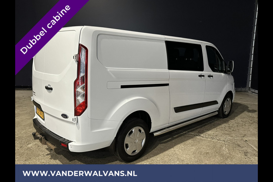 Ford Transit Custom 2.0 TDCI 130pk L2H1 Dubbele Cabine Euro6 Airco | 6-Zits | 2800kg Trekhaak | Navigatie Camera, Cruisecontrol, LED, Parkeersensoren, Stoelverwarming