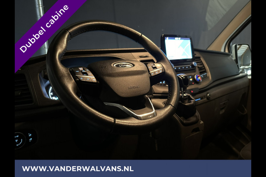 Ford Transit Custom 2.0 TDCI 130pk L2H1 Dubbele Cabine Euro6 Airco | 6-Zits | 2800kg Trekhaak | Navigatie Camera, Cruisecontrol, LED, Parkeersensoren, Stoelverwarming