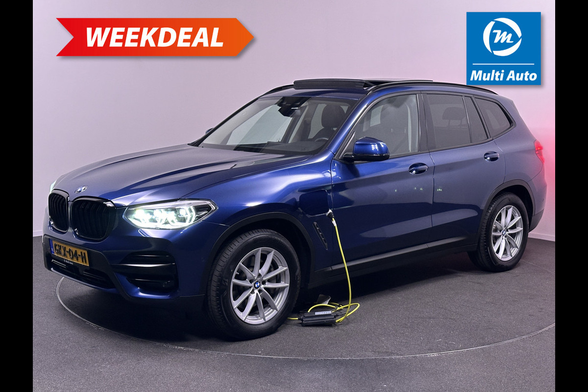 BMW X3 xDrive30e Sportline Plug In Hybrid Dealer O.H PHEV | Panodak | Adaptive Cruise | Lederen Sportstoelen | Apple Carplay | Camera | Adaptive LED | Stuurverwarming |