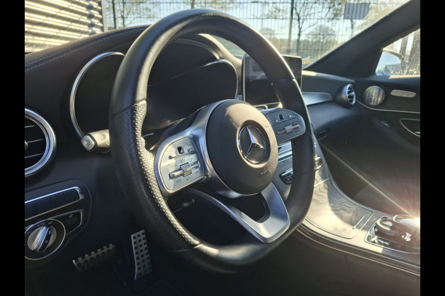 Mercedes-Benz C-Klasse Estate 300 e AMG Line Plug in Hybrid 320pk PHEV | Panodak | Luchtvering | Lederen Alcantara Sportstoelen Verwarmd | Burmester Audio | Adaptive Cruise | Navigatie | Apple Carplay |