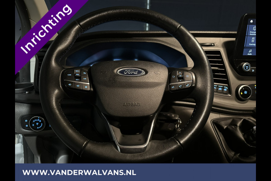 Ford Transit Custom 2.0 TDCI L1H1 inrichting Euro6 Airco | Omvormer | Camera | 2500kg Trekhaak cruisecontrol, android auto, parkeersensoren, bijrijdersbank, verwarmde voorruit